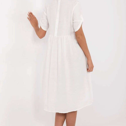 Tres Elite Midi Flared Shirt Dress Viscose Blend Comfort - Très Elite