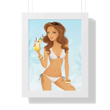 Tropical Oasis Vertical Framed Art Print - Très Elite
