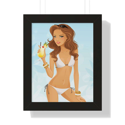 Tropical Oasis Vertical Framed Art Print - Très Elite