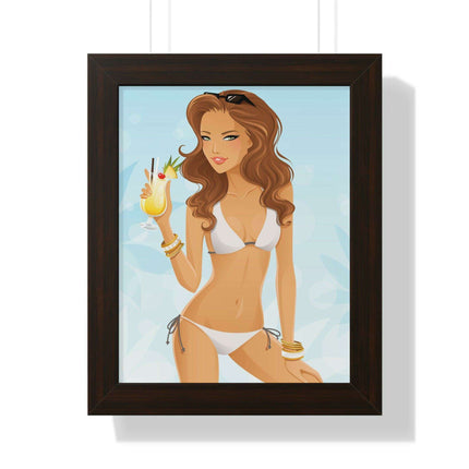 Tropical Oasis Vertical Framed Art Print - Très Elite