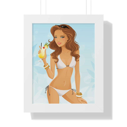 Tropical Oasis Vertical Framed Art Print - Très Elite