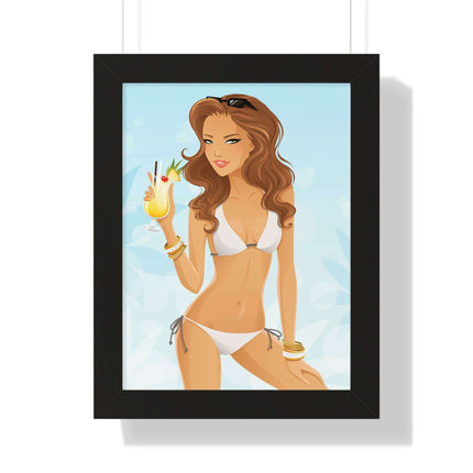 Tropical Oasis Vertical Framed Art Print - Très Elite