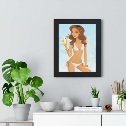 Tropical Oasis Vertical Framed Art Print..