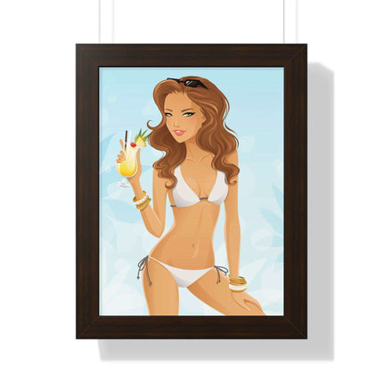 Tropical Oasis Vertical Framed Art Print - Très Elite