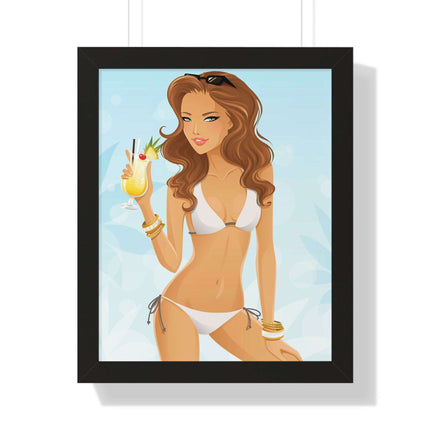 Tropical Oasis Vertical Framed Art Print - Très Elite