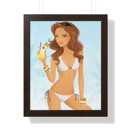 Tropical Oasis Vertical Framed Art Print - Très Elite