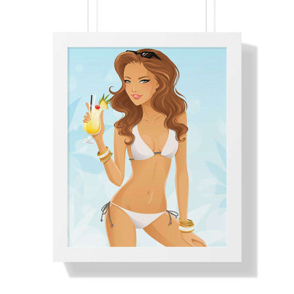 Tropical Oasis Vertical Framed Art Print - Très Elite