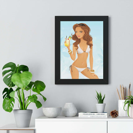 Tropical Oasis Vertical Framed Art Print..