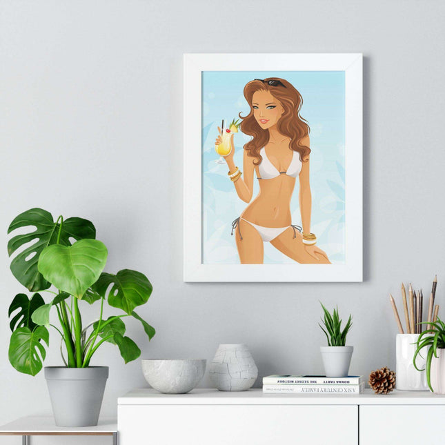 Tropical Oasis Vertical Framed Art Print