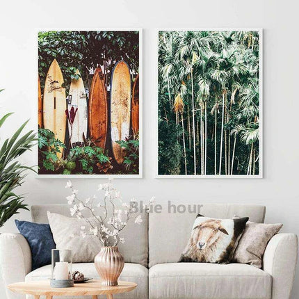 Tropical Waves Coastal Canvas Art Collection - Ocean Escape Series - Très Elite
