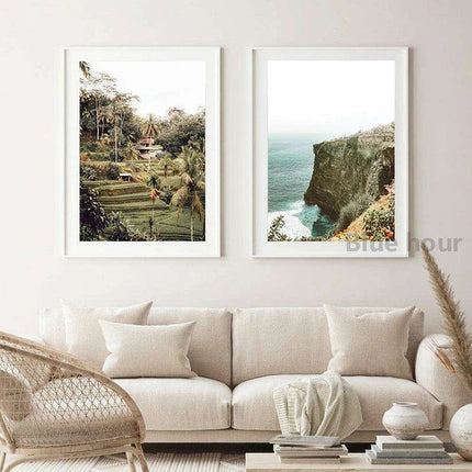 Tropical Waves Coastal Canvas Art Collection - Ocean Escape Series - Très Elite