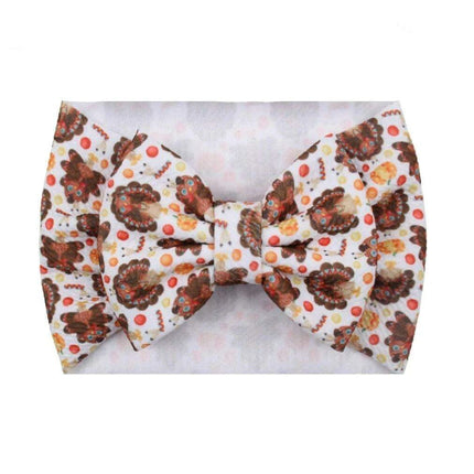 Turkey Print Baby Headband - Festive Holiday Hair Accessory for Thanksgiving Cheer - Très Elite