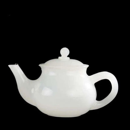 Turquoise-Embellished Afghan Jade Teapot Set for Elegant Tea Ceremonies - Très Elite