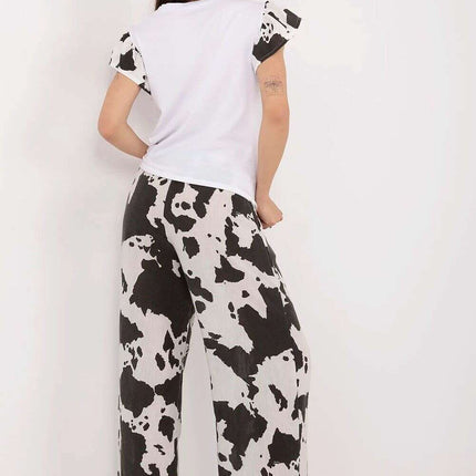 Two Piece Blouse And Wide Leg Pants Set 212521 For Women - Très Elite