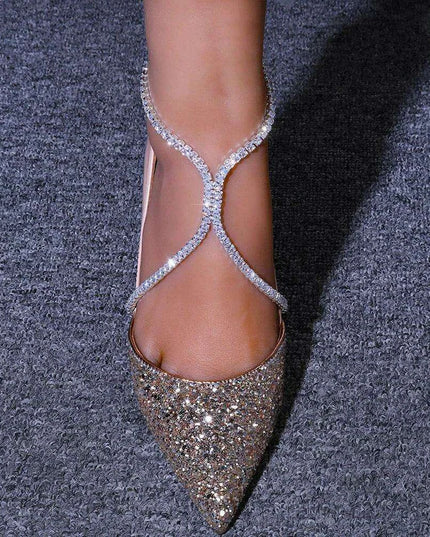 Glamorous Rhinestone High Heel Ankle Bracelet for Fashion-Forward Women