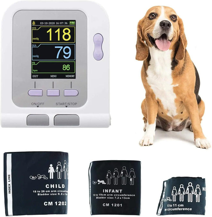 Automated Veterinary Blood Pressure Monitor for Pets with Software and Customizable Cuffs