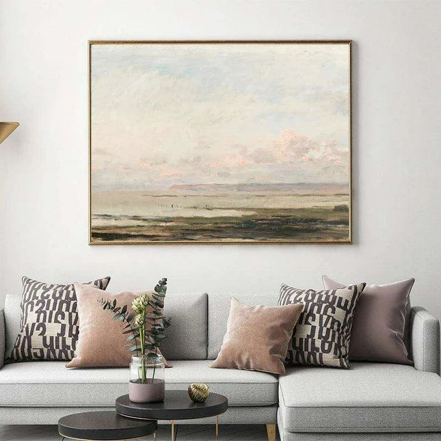Coastal Calm Art Print - Tranquil Beachscape Canvas