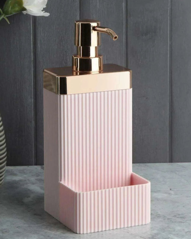 Stylish Acrylic Soap Dispenser Set with Convenient Sponge Holder - Modern Organizer for Kitchen and Bathroom