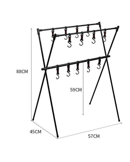 Compact Folding Aluminum Camping Cooking Rack and Organizer for Outdoor Fun