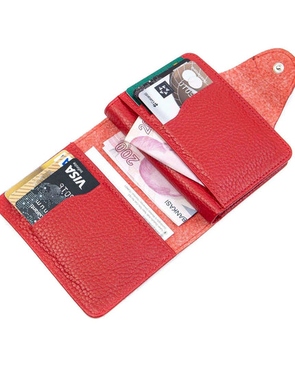 Sophisticated Leather ID Holder Wallet with Multiple Card Slots and Coin Storage