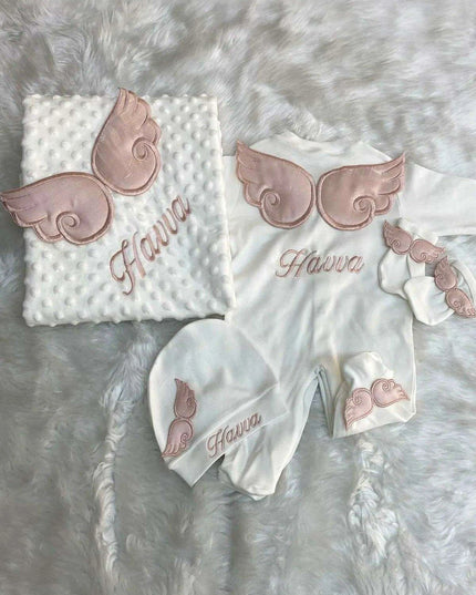 Personalized Luxury Cotton Baby Outfit Collection with Custom Embroidery