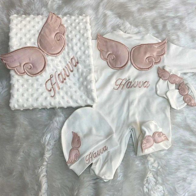 Personalized Luxury Cotton Baby Outfit Collection with Custom Embroidery