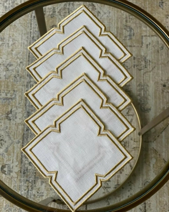 Handmade Embroidered Table Placemat Set with Coasters