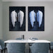 Nordic White Angel Wings Canvas Art Set for Luxurious Home Decor