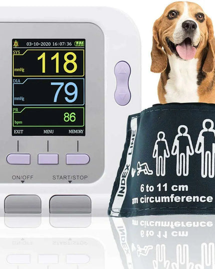 Automated Veterinary Blood Pressure Monitor for Pets with Software and Customizable Cuffs