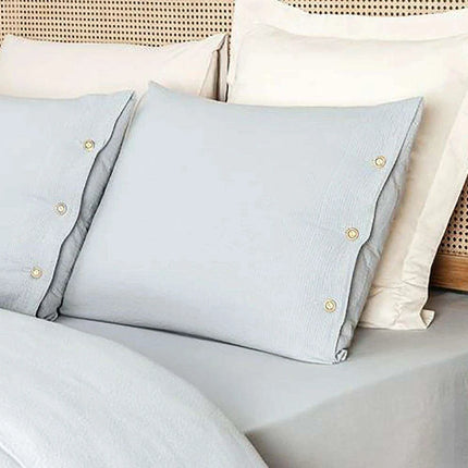 Luxurious Navy Blue Cotton Duvet Set - Nordic Design Excellence