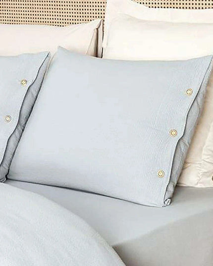 Luxurious Navy Blue Cotton Duvet Set - Nordic Design Excellence