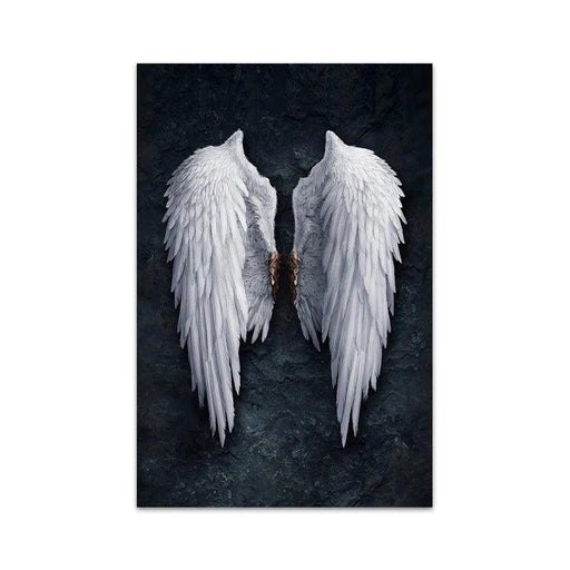 Nordic White Angel Wings Canvas Art Set for Luxurious Home Decor