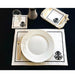 3D Embroidered Set - 12 Pieces, American Service & Cocktail Placemats - Made in Turkey