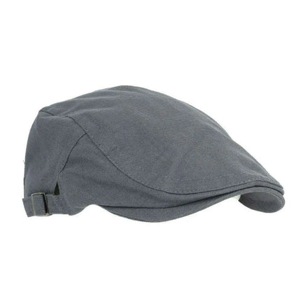 Men's Classic Linen Summer Cabbie Hat - Adjustable and Breathable Flat Cap with Cotton Lining