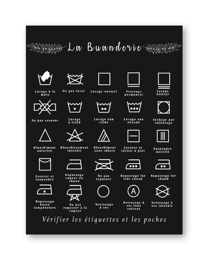 Scandinavian Chic Monochrome Canvas Art for Laundry Room Aesthetics