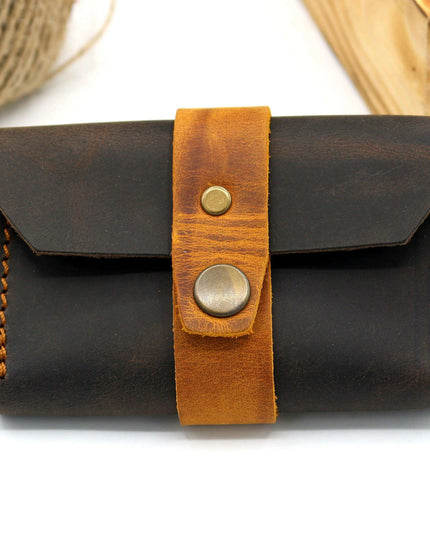 Kalalau Handcrafted Leather Belt-Mounted Card Holder for Timeless Elegance