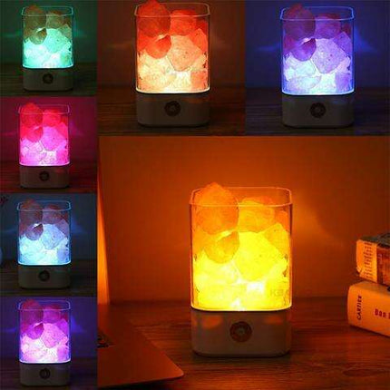 USB Crystal Light Himalayan Salt LED Lamp - Très Elite