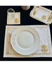 GOLD 6pcs Placemat+6 coctail napkin