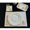 GOLD 6pcs Placemat+6 coctail napkin