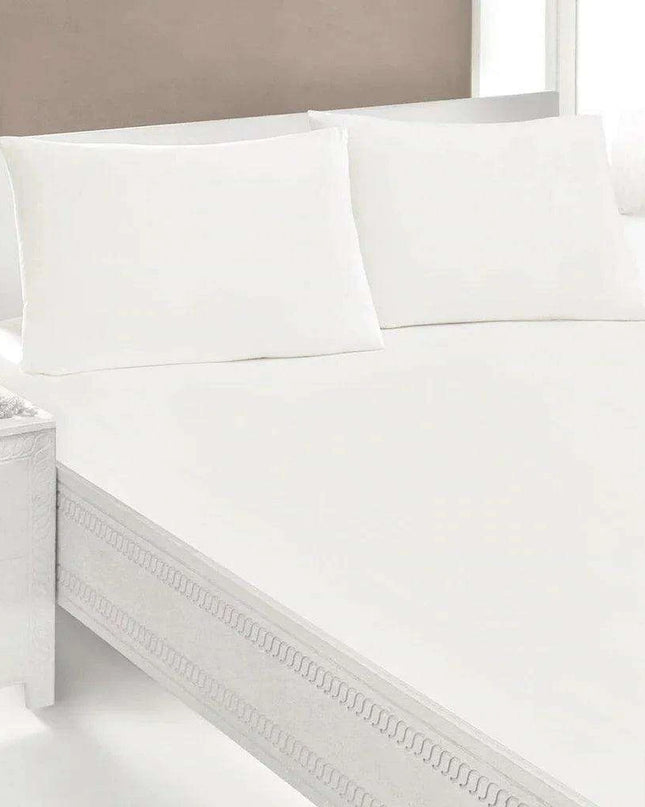 Cream Turkish Ranforce Luxury Double Bed Set - Ultimate Comfort and Style
