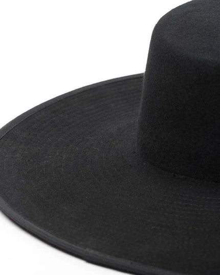 Elegant Two-Tone Red and Black Wool Fedora Hat for Women - Stylish Winter Accessory for Special Occasions