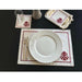 3D Embroidered Set - 12 Pieces, American Service & Cocktail Placemats - Made in Turkey