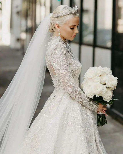 3 Meter Elegant Three-Layer Tulle Cathedral Veil with Metal Comb - Perfect Bridal Accessory