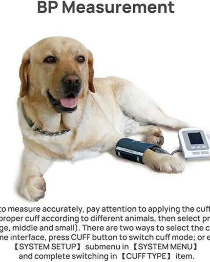 Automated Veterinary Blood Pressure Monitor for Pets with Software and Customizable Cuffs