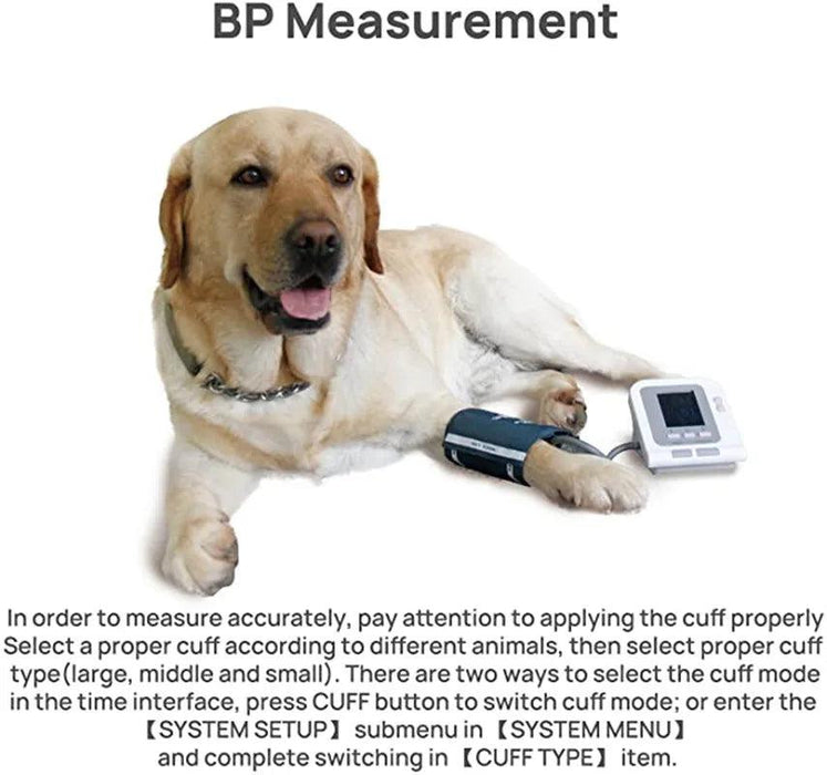 Automated Veterinary Blood Pressure Monitor for Pets with Software and Customizable Cuffs