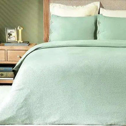 Luxurious Navy Blue Cotton Duvet Set - Nordic Design Excellence