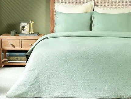 Luxurious Navy Blue Cotton Duvet Set - Nordic Design Excellence