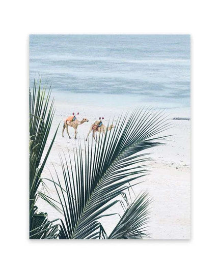 Moroccan Coastal Serenity Canvas Art - Enrich Your Space with Bohemian Charm