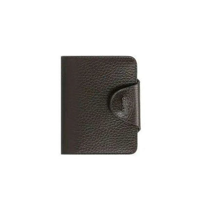 Sophisticated Leather ID Holder Wallet with Multiple Card Slots and Coin Storage