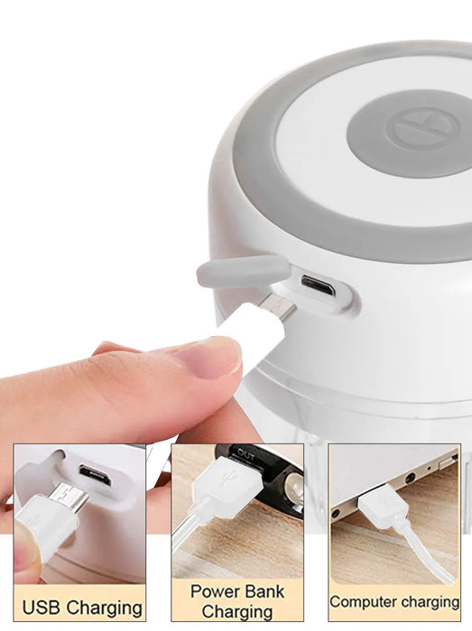 Compact Electric Garlic Chopper with Quick-Slice Technology and Adjustable Capacity